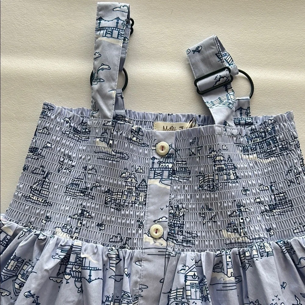 Matilda Jane It’s a Wonderful Parade Sailboat Smocked Sundress Size 4